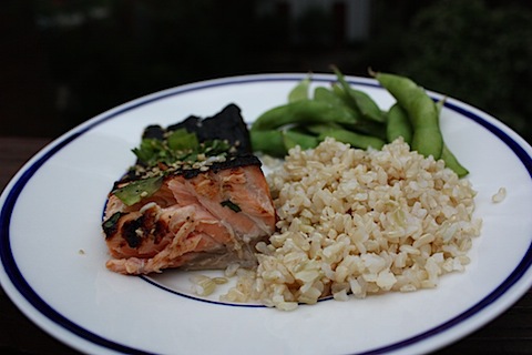 Broiled Salmon Dinner