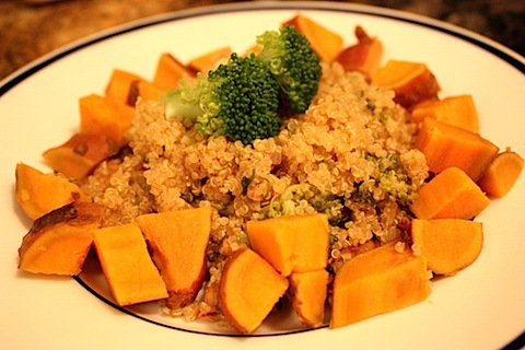 Tempeh Bacon Quinoa with Almonds and Herbs.JPG