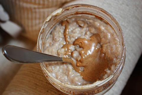 oats in a almond butter jar.JPG