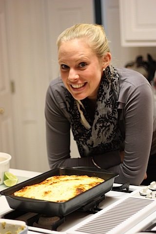 britt and lasagna.JPG