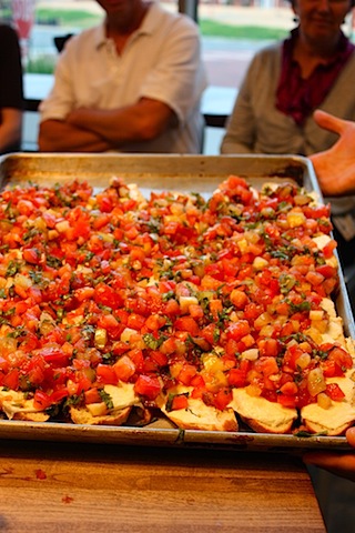 heirloom tomato bruschetta with fresh mozzarella.JPG