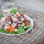roasted sweet potatoes and red onion