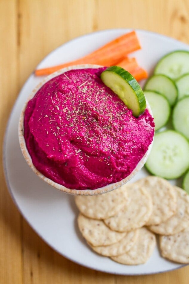 Beet Hummus Eating Bird Food