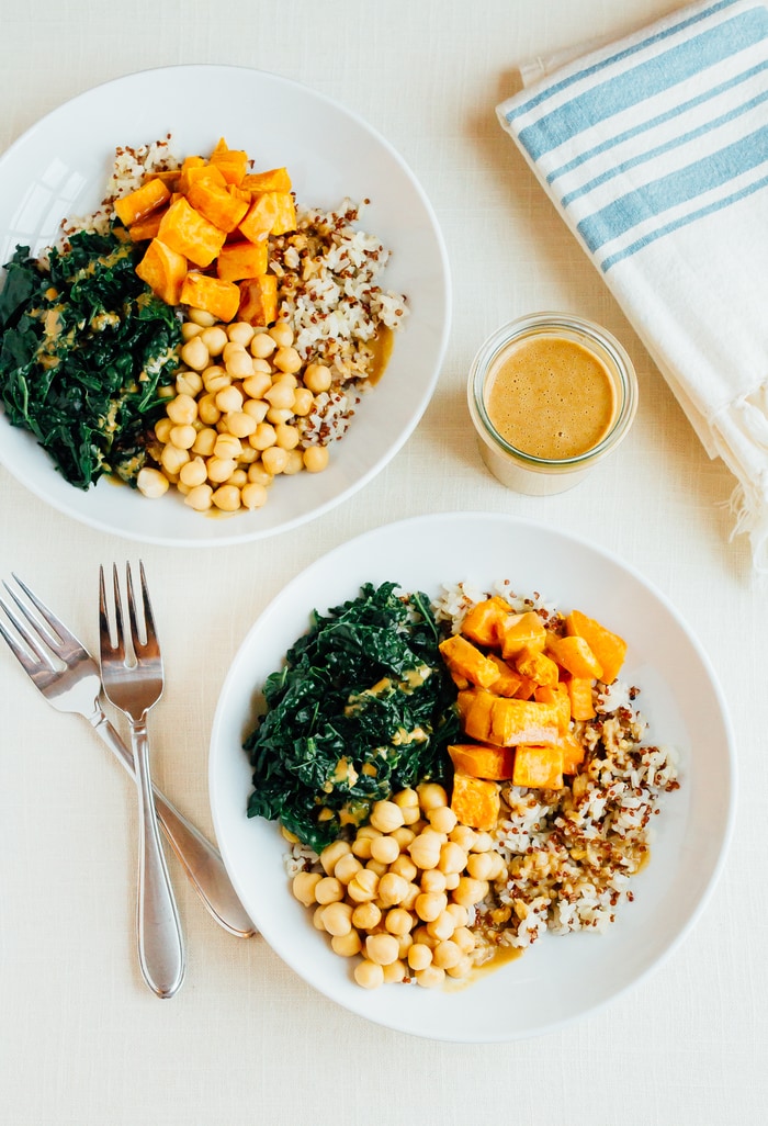 Kale And Sweet Potato Brown Rice Bowls Eating Bird Food