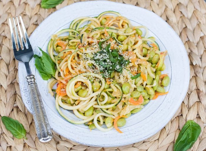 Zucchini Noodle Pad Thai #vegan #glutenfree #lowcarb #healthy 