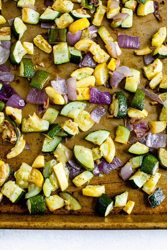 Roasted Summer Squash and Zucchini Eating Bird Food