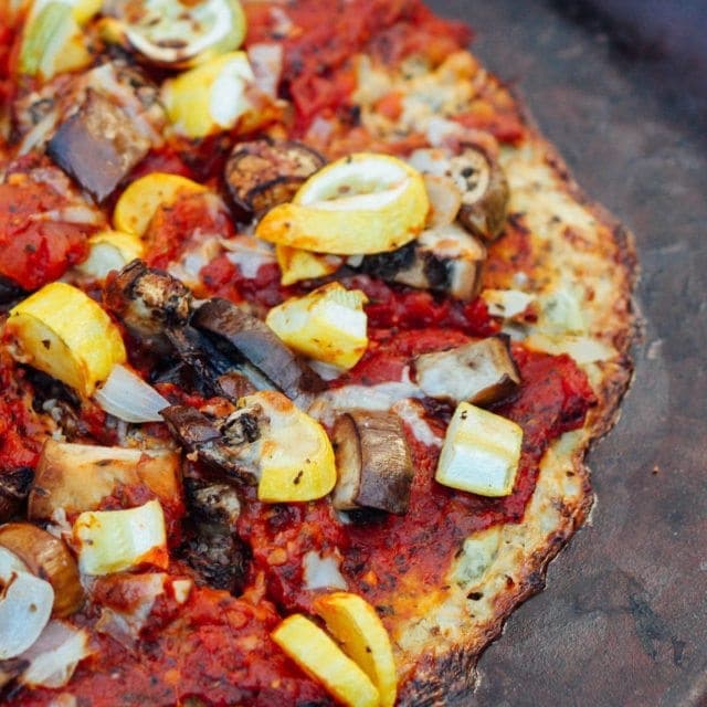 healthy pizza with a
