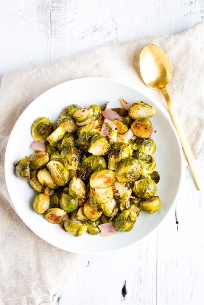 Apple Cider Vinegar Roasted Brussels Sprouts | Eating Bird Food