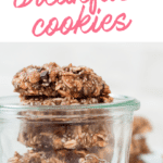 Oatmeal Chia Breakfast Cookies stacked in a clear weck jar.