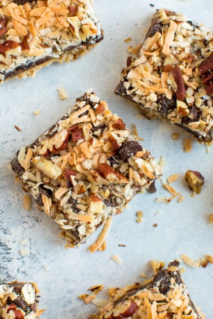 Healthier Magic Cookie Bars (Vegan + Gluten-Free) - Eating Bird Food