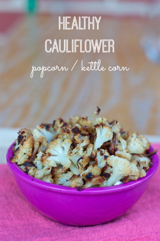 Healthy cauliflower popcorn/kettle corn.