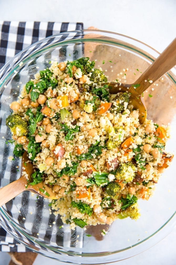 Roasted Broccoli Quinoa Salad - Eating Bird Food