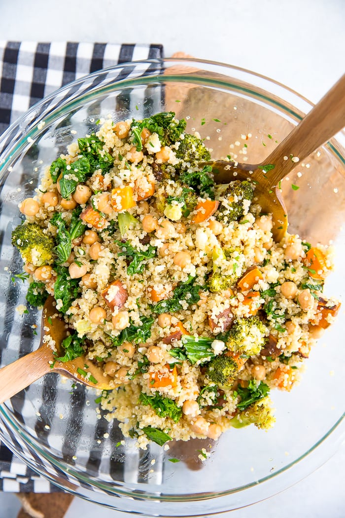 Roasted Broccoli Quinoa Salad Gluten-Free - Eating Bird Food