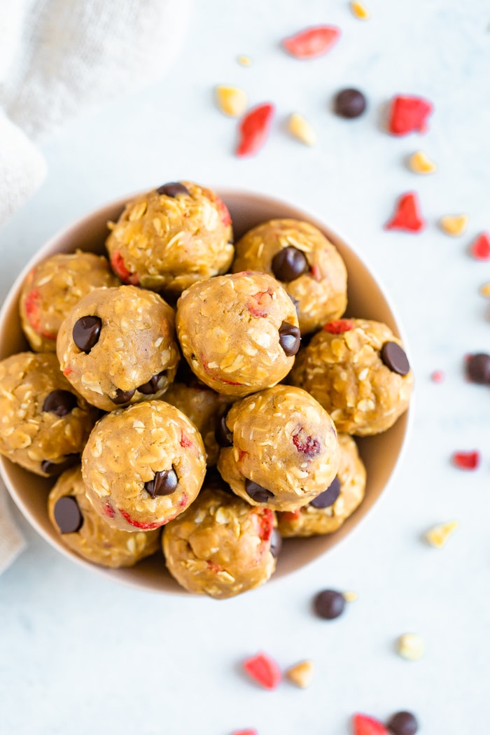 Chocolate Peanut Butter Protein Balls - Eating Bird Food