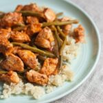 Healthy Orange Chicken with Green Beans