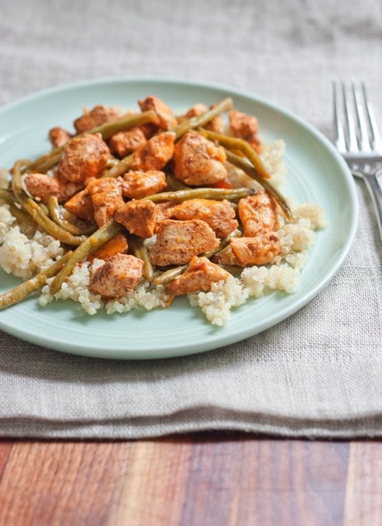 Clean Eating Orange Chicken with Green Beans