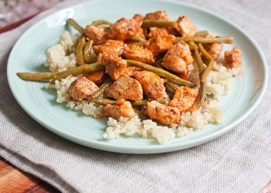 Clean Eating Orange Chicken with Green Beans