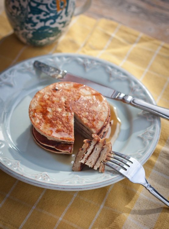 Peanut Flour Protein Pancakes.