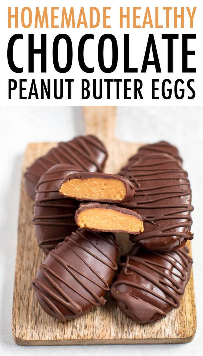 Healthy Homemade Chocolate Peanut Butter Eggs
