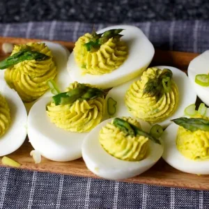 Smitten Kitchen's Asparagus Stuffed Eggs.