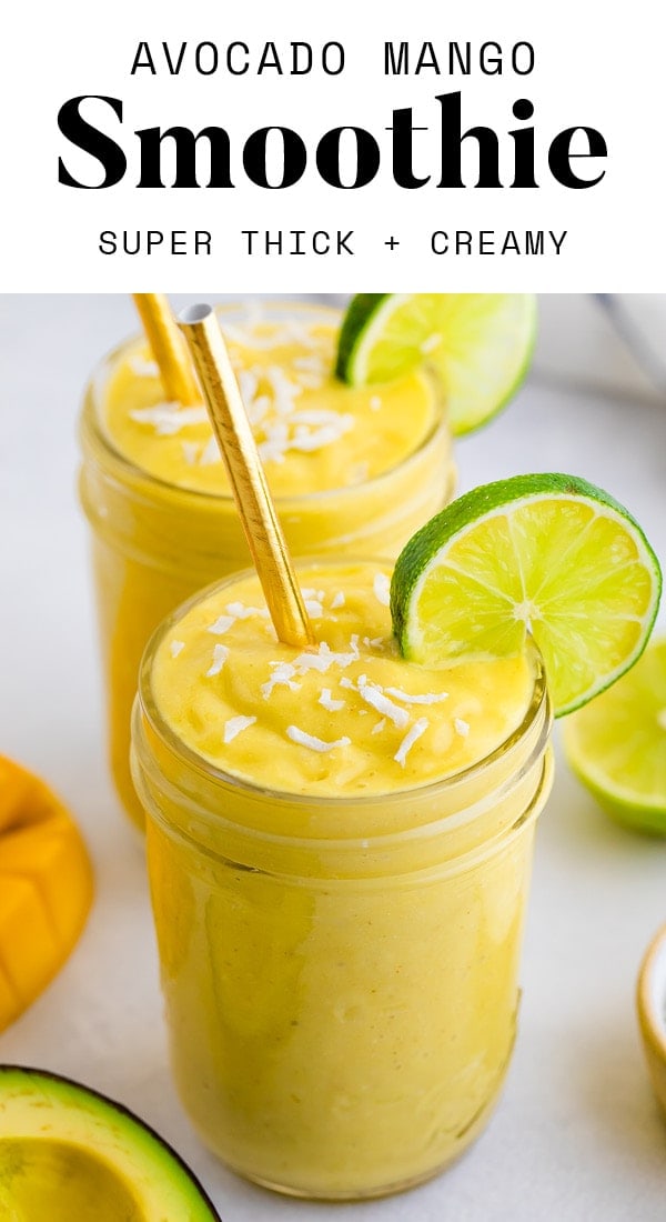 Creamy Avocado Mango Smoothie Eating Bird Food