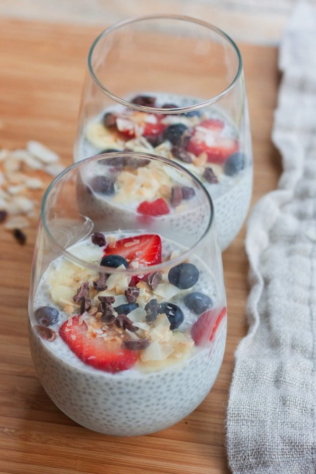 Banana Split Chia Seed Pudding - Eating Bird Food