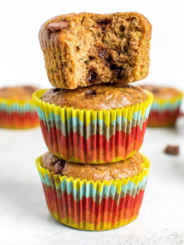 Healthy Zucchini Muffins Eating Bird Food