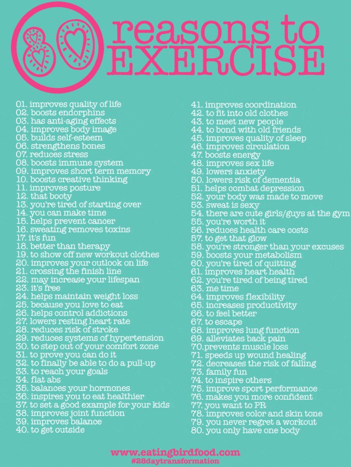 80 REASONS TO EXERCISE 