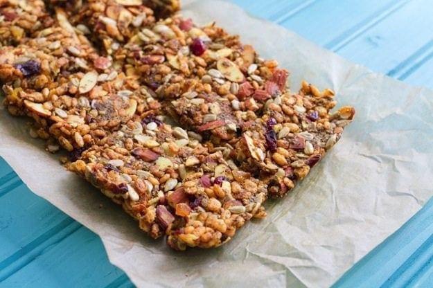 Healthy Curried Almond Rice Granola Bars