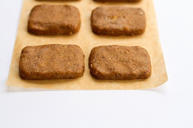 DIY thinkThin bars before being coated in chocolate.