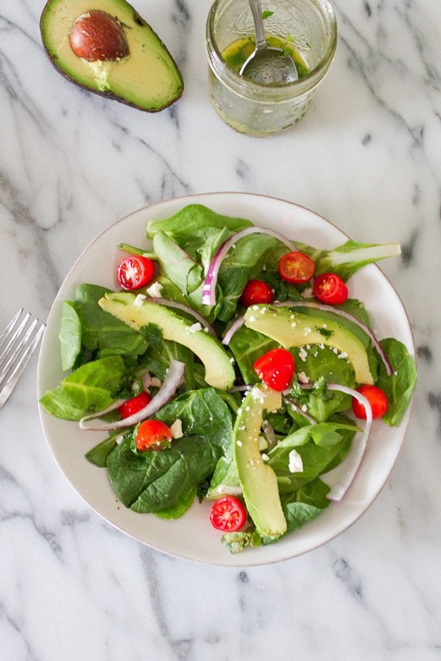 Deconstructed Guacamole Salad with a CilantroLime Dressing