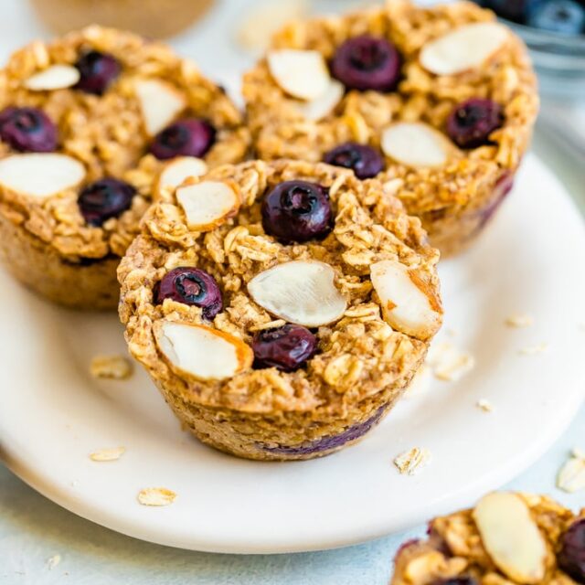 Baked Blueberry Oatmeal Cups Eating Bird Food