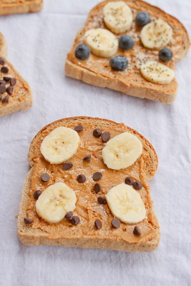 Banana Chocolate Peanut Butter Toast