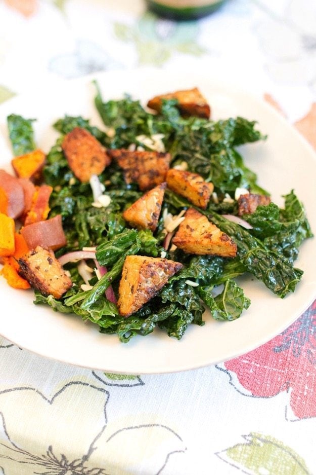Kale Salad with Tempeh