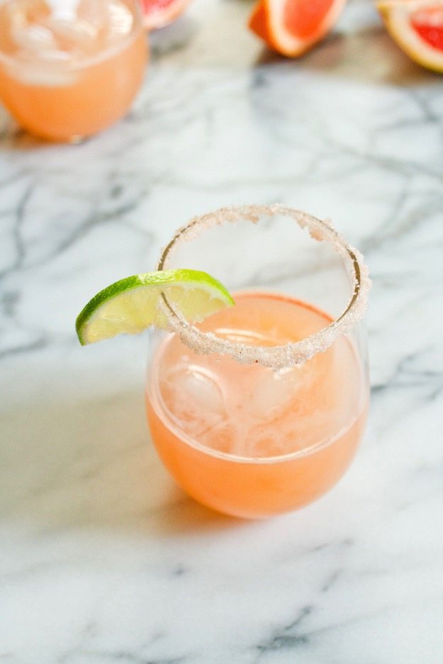 Skinny Paloma with fresh grapefruit juice, tequila and lime