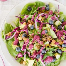 Antioxidant Salad with Blueberry Tahini Dressing-image