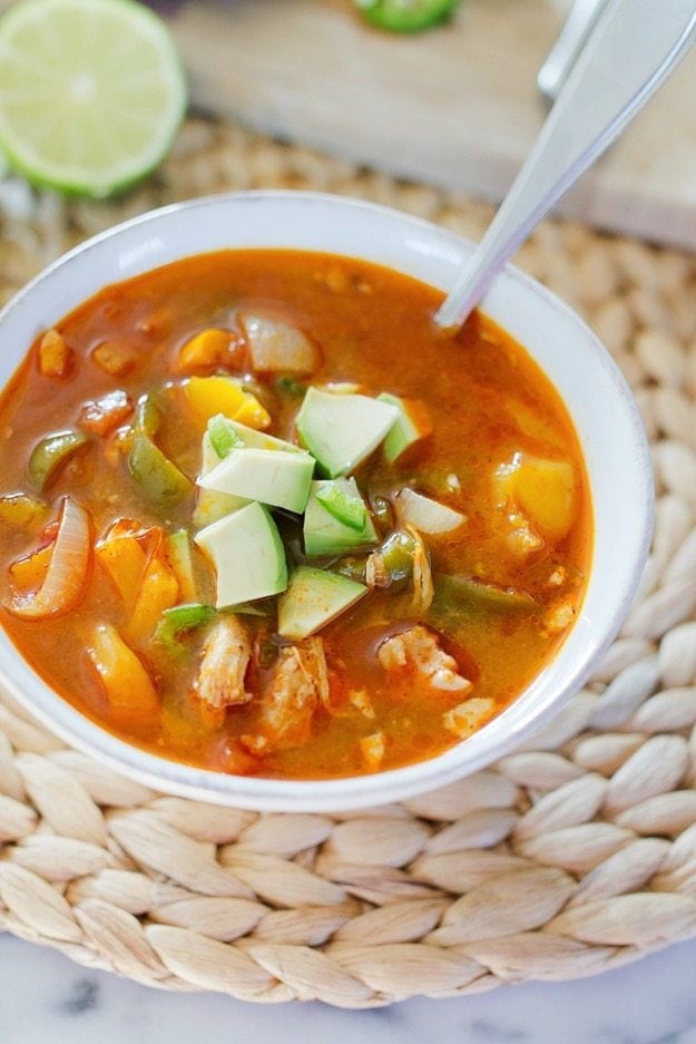 Slow Cooker Chicken Fajita Soup