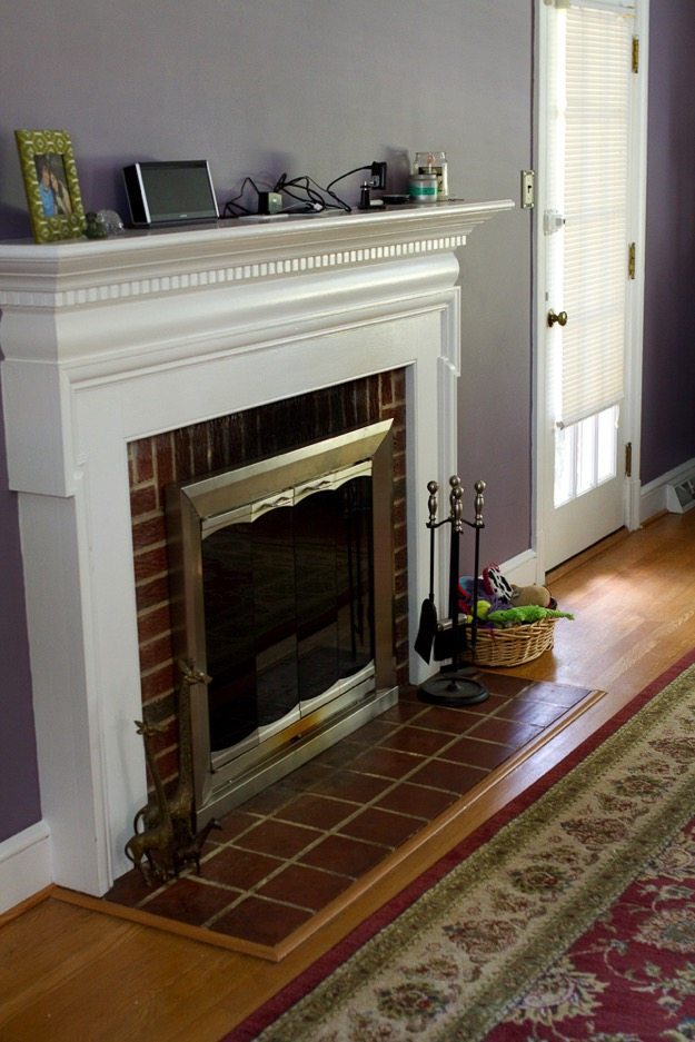 Living Room Before - Fireplace