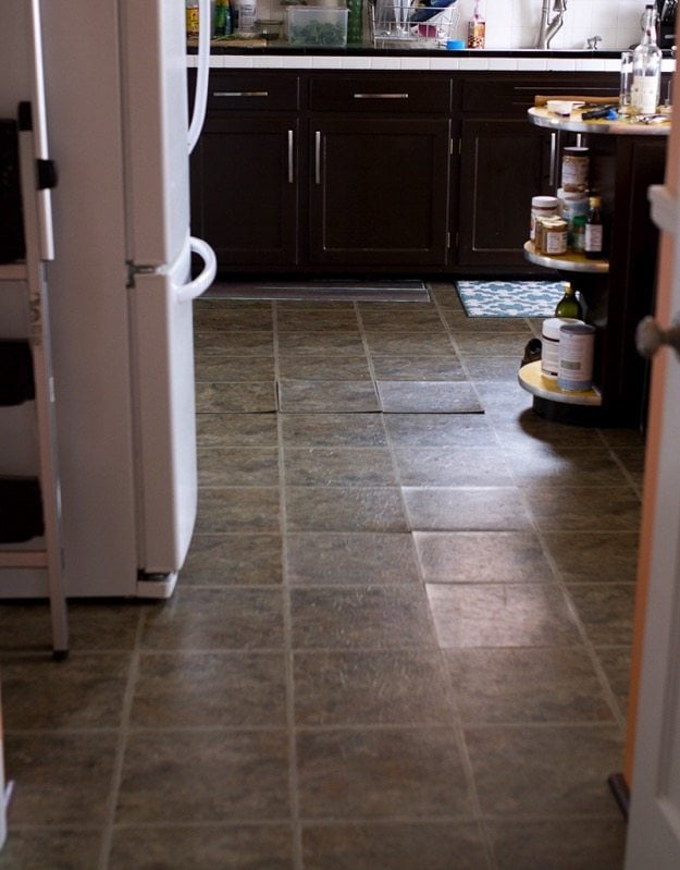 Kitchen Flooring Before