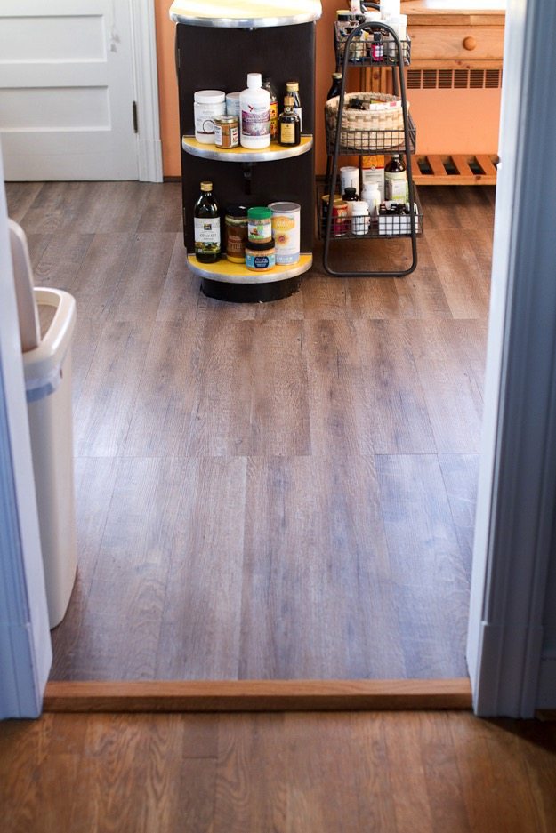 Rustic Wood Floors with Peel and Stick Vinyl Tile