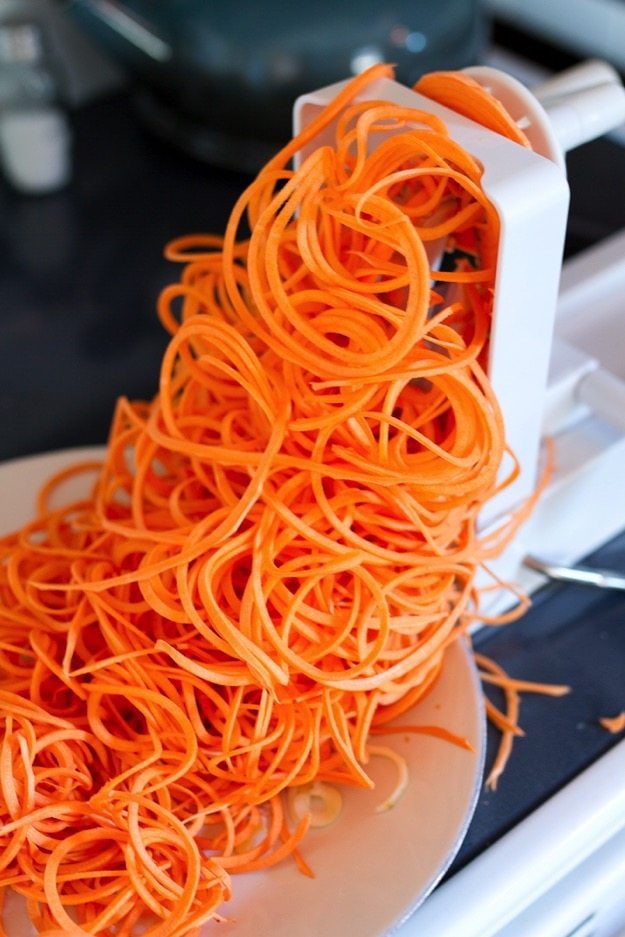 Spiralized Sweet Potato Noodles.