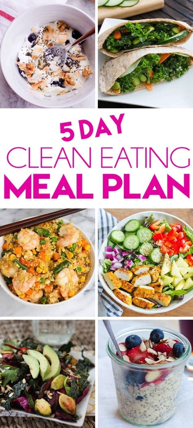 5 Day Clean Eating Meal Plan