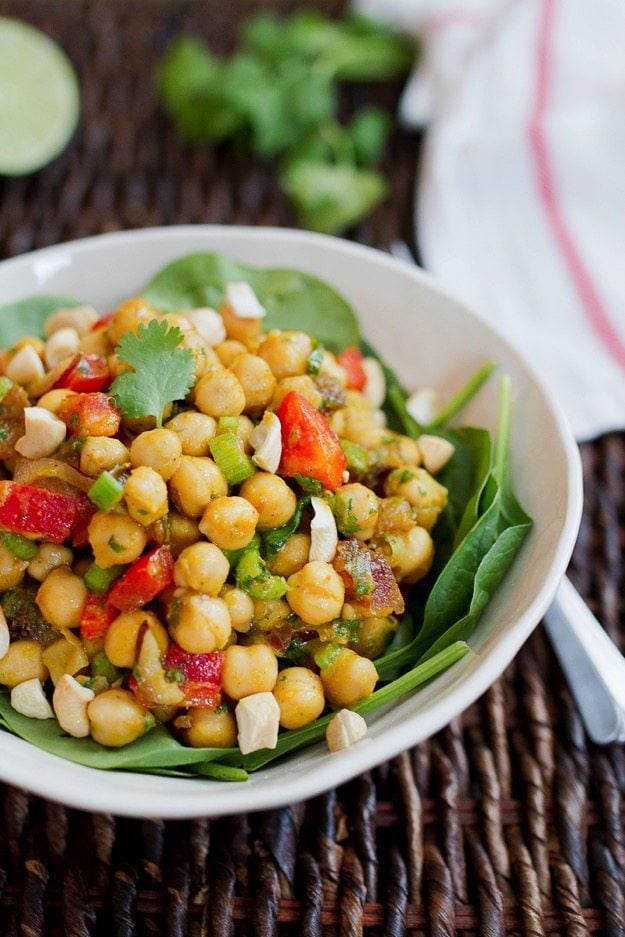 The BEST Curried Chickpea Salad - Eating Bird Food