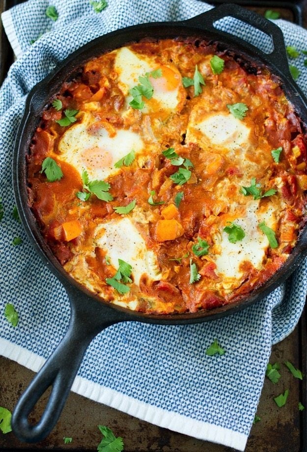 One-Pan Curried Shakshuka - Eating Bird Food