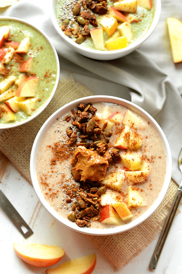 Apple pie smoothie bowls1