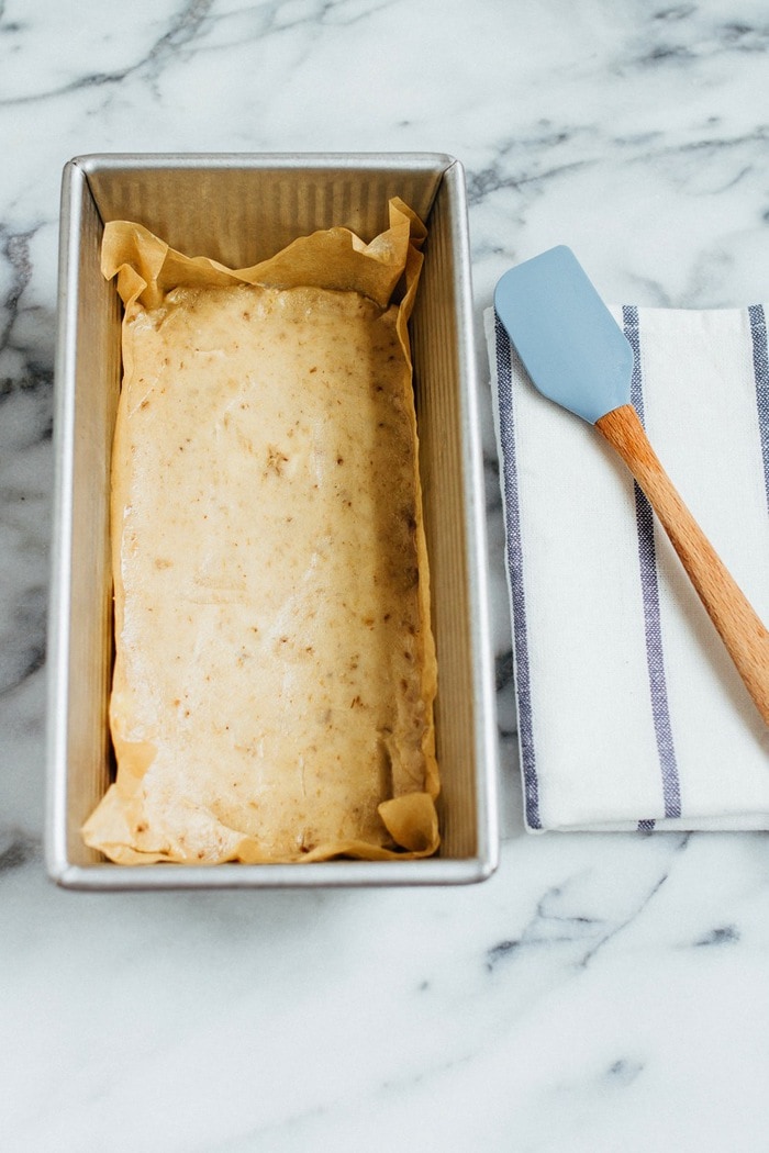 Chocolate Caramel Banana Ice Cream in a baking dish. 