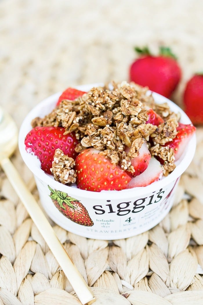 siggi's strawberry and rhubarb yogurt 