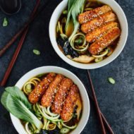 Zucchini Noodle Fettuccine with Cauliflower Alfredo