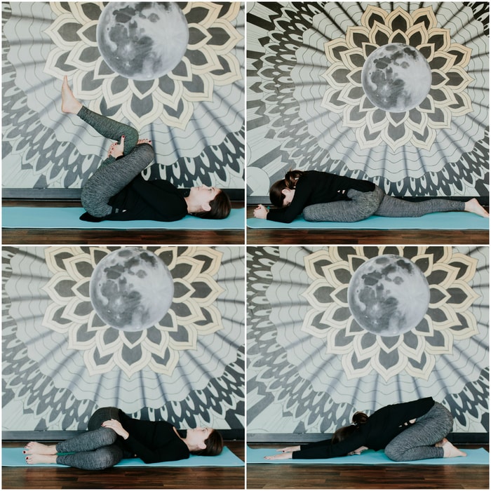 Seven bedtime yoga stretches to help you relax your body before bed. 