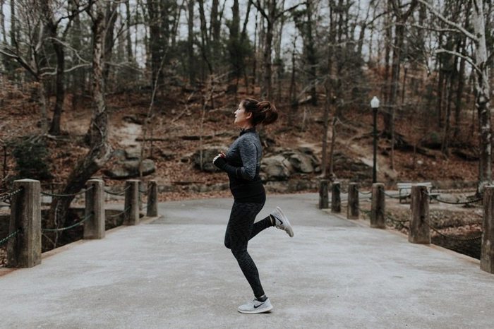 Do butt kicks as part of your race day warm-up.